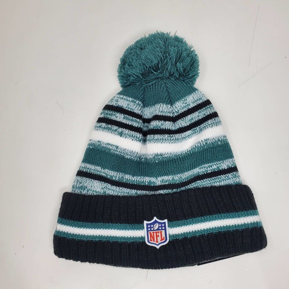 NEW 2021 NFL NEW ERA ON FIELD SIDELINE POM BEANIE - Philadelphia Eagles - Picture 4 of 4